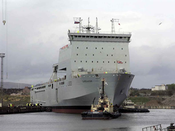 RFA Cardigan Bay on Launch Day